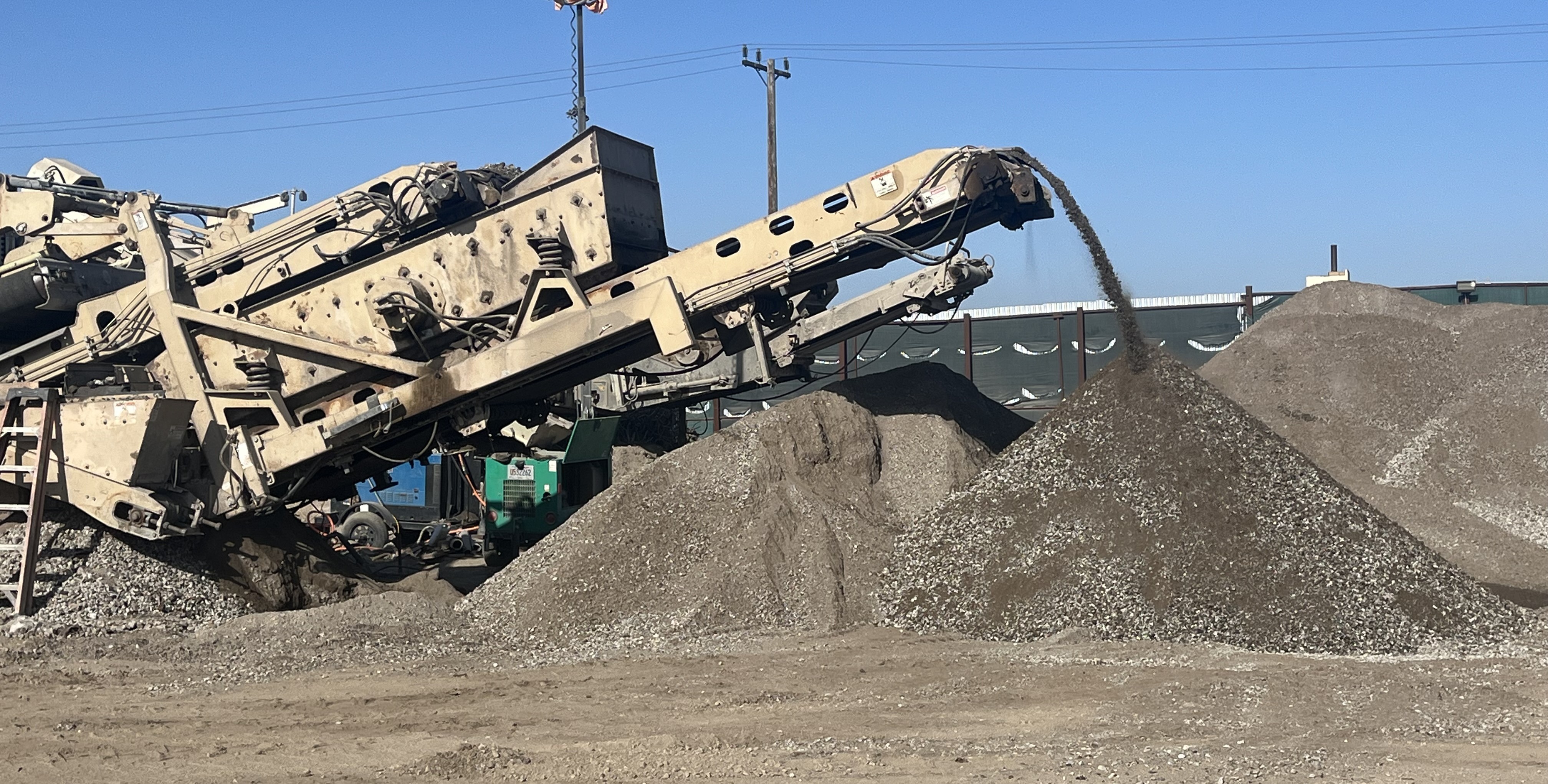 Crusher working on site